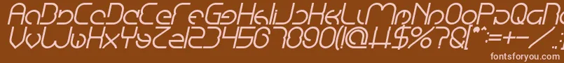 EmmiliaBoldItalic Font – Pink Fonts on Brown Background