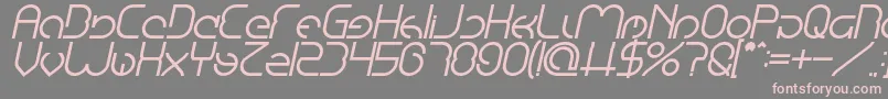 EmmiliaBoldItalic Font – Pink Fonts on Gray Background