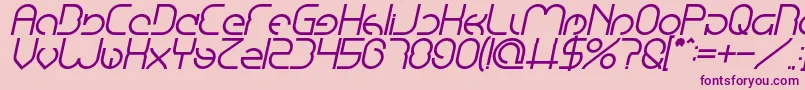EmmiliaBoldItalic Font – Purple Fonts on Pink Background
