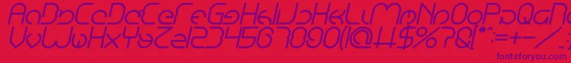 EmmiliaBoldItalic Font – Purple Fonts on Red Background