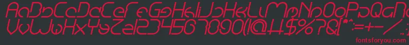 EmmiliaBoldItalic Font – Red Fonts on Black Background