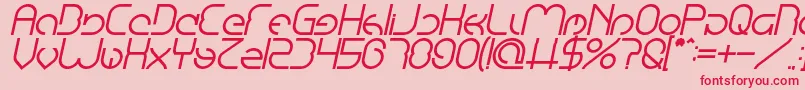 フォントEmmiliaBoldItalic – ピンクの背景に赤い文字