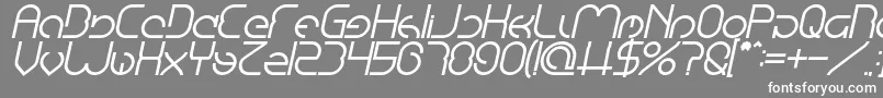 フォントEmmiliaBoldItalic – 灰色の背景に白い文字