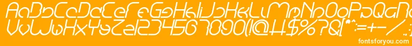 EmmiliaBoldItalic Font – White Fonts on Orange Background