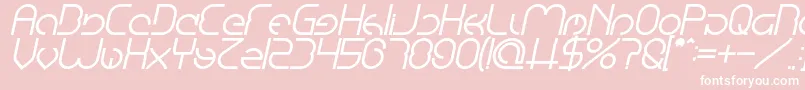 EmmiliaBoldItalic Font – White Fonts on Pink Background