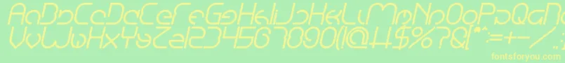 fuente EmmiliaBoldItalic – Fuentes Amarillas Sobre Fondo Verde
