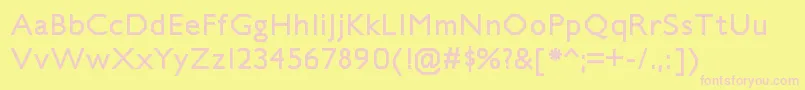 JillicanrgBold Font – Pink Fonts on Yellow Background