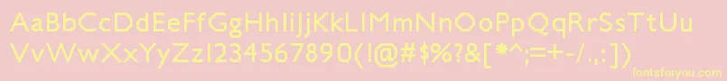 JillicanrgBold Font – Yellow Fonts on Pink Background