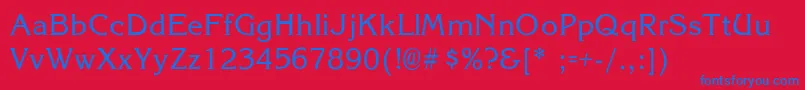 KorinaLight Font – Blue Fonts on Red Background