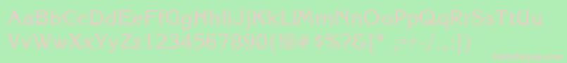 KorinaLight Font – Pink Fonts on Green Background