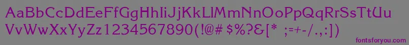 KorinaLight Font – Purple Fonts on Gray Background