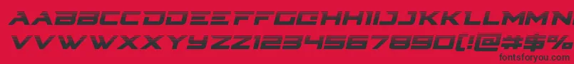 Cyberdynehalfital Font – Black Fonts on Red Background