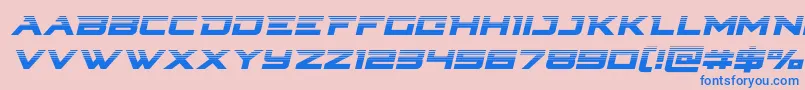 Cyberdynehalfital Font – Blue Fonts on Pink Background