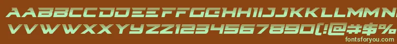 Cyberdynehalfital Font – Green Fonts on Brown Background