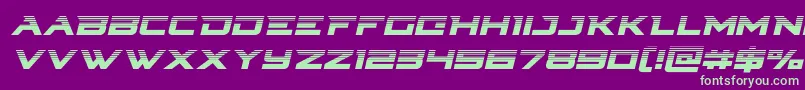 Cyberdynehalfital Font – Green Fonts on Purple Background