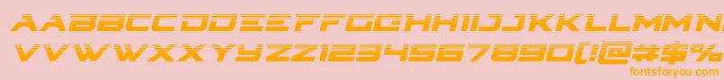 Cyberdynehalfital Font – Orange Fonts on Pink Background