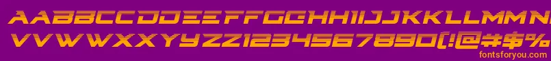 Cyberdynehalfital Font – Orange Fonts on Purple Background