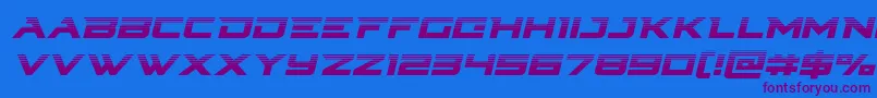 Cyberdynehalfital Font – Purple Fonts on Blue Background