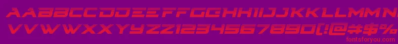 Cyberdynehalfital Font – Red Fonts on Purple Background