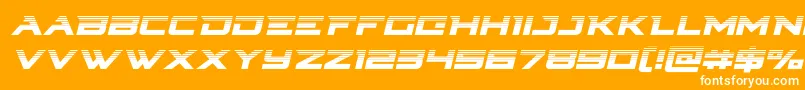 Cyberdynehalfital Font – White Fonts on Orange Background