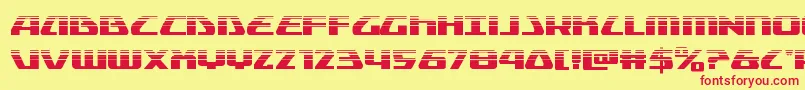 Globaldynamicshalf Font – Red Fonts on Yellow Background