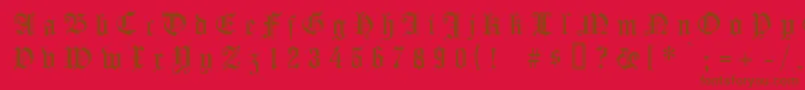 Koenigsbergergesperrtunz1l Font – Brown Fonts on Red Background