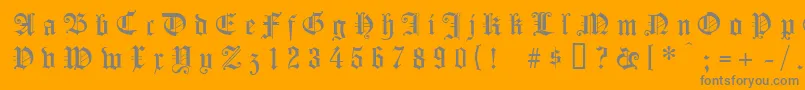 Koenigsbergergesperrtunz1l Font – Gray Fonts on Orange Background