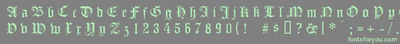 Koenigsbergergesperrtunz1l-Schriftart – Grüne Schriften auf grauem Hintergrund