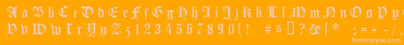 Koenigsbergergesperrtunz1l Font – Pink Fonts on Orange Background