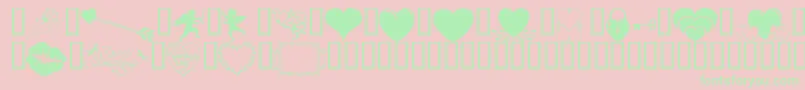 Wmvalentine1 Font – Green Fonts on Pink Background