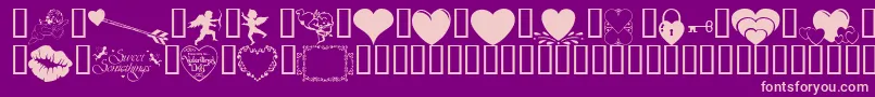 Wmvalentine1 Font – Pink Fonts on Purple Background