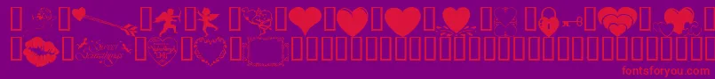 Wmvalentine1 Font – Red Fonts on Purple Background