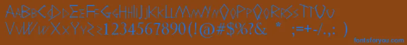 HolitterShadow Font – Blue Fonts on Brown Background