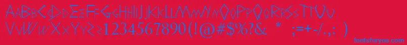 HolitterShadow Font – Blue Fonts on Red Background