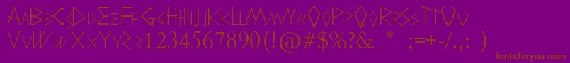 HolitterShadow Font – Brown Fonts on Purple Background