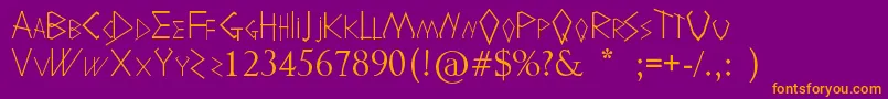 HolitterShadow Font – Orange Fonts on Purple Background