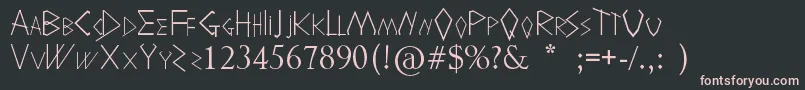Шрифт HolitterShadow – розовые шрифты на чёрном фоне