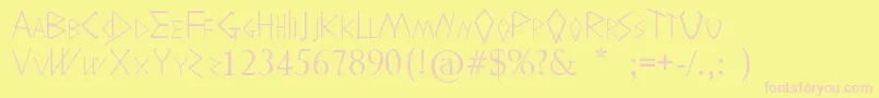 HolitterShadow Font – Pink Fonts on Yellow Background