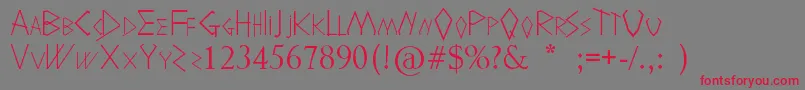 HolitterShadow-Schriftart – Rote Schriften auf grauem Hintergrund