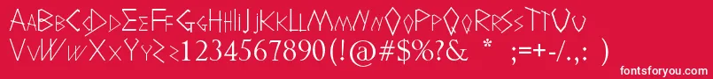 フォントHolitterShadow – 赤い背景に白い文字