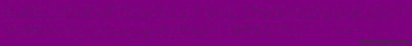 Bpdotssquarelight-Schriftart – Schwarze Schriften auf violettem Hintergrund