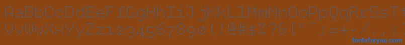 Шрифт Bpdotssquarelight – синие шрифты на коричневом фоне