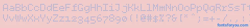 Bpdotssquarelight Font – Blue Fonts on Pink Background