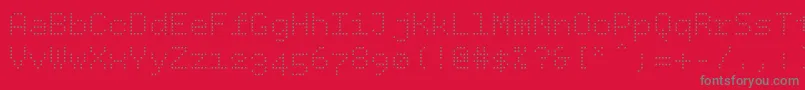 Bpdotssquarelight Font – Gray Fonts on Red Background