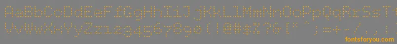 Bpdotssquarelight Font – Orange Fonts on Gray Background