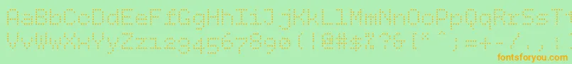 Bpdotssquarelight Font – Orange Fonts on Green Background