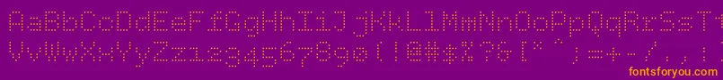 Bpdotssquarelight Font – Orange Fonts on Purple Background