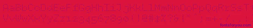 Bpdotssquarelight Font – Purple Fonts on Red Background