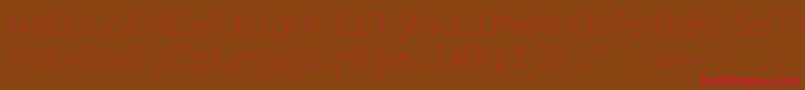 Bpdotssquarelight Font – Red Fonts on Brown Background