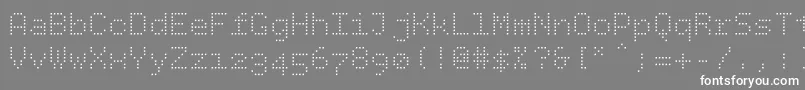Bpdotssquarelight Font – White Fonts on Gray Background
